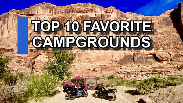 best camping in the US, best motorcycle camping, camping with a motorcycle 