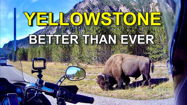 motorcycle camping, motorcycle through yellowstone, Yellowstone National Park, motorcycle into yellowstone, 