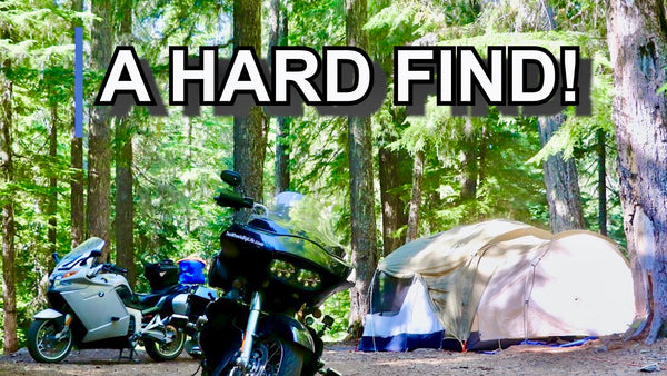 Motorcycle Camping - A HARD FIND!  I Guess This Camping Spot Will Do. (Mt. Hood)