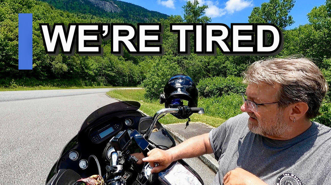 motorcycle camping and getting lost when living small.